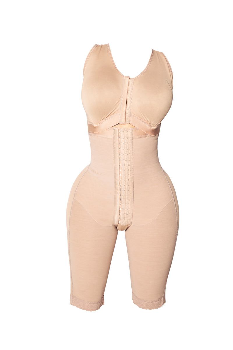 STAGE 3- High Compression 1128-1 Mid Thigh BBL Faja Front Zipper